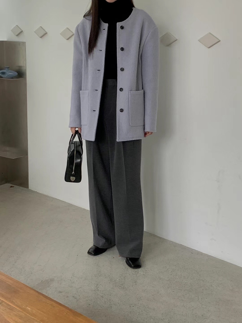 MUYBIEN韓國直郵東大門實拍女裝新款職業休閑人氣熱賣短款大衣ONEAND短款大衣