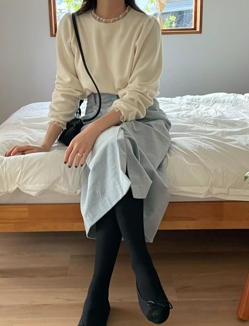 JNE韓國直郵女裝新款真品推薦24秋冬時尚熱賣人氣職業長袖T恤JNE長袖T恤