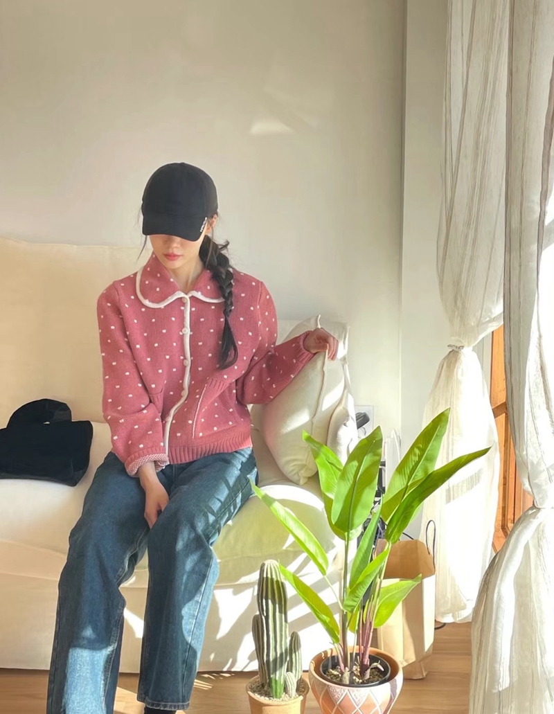 JNE韓國直郵女裝新款24秋冬人氣時尚職業休閑真品針織衫開衫JNE針織衫