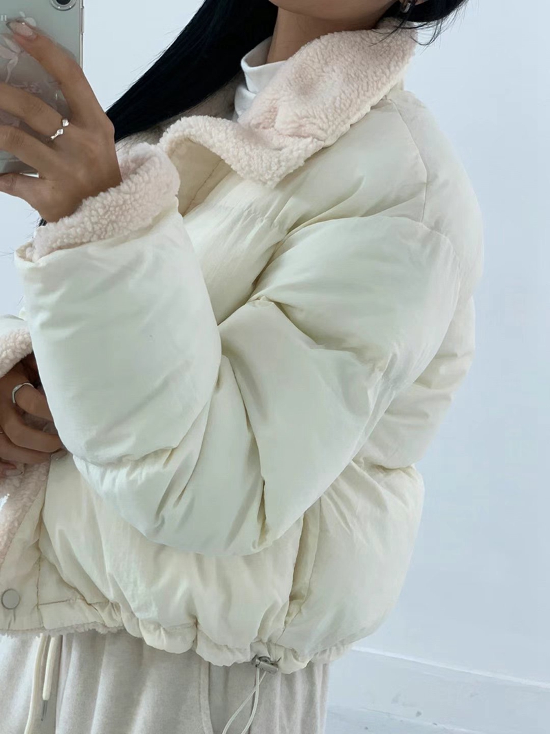 CHEMI韓國直郵東大門代購女裝新品24秋冬人氣真品熱賣短款棉服SECOND OTHER短款棉服