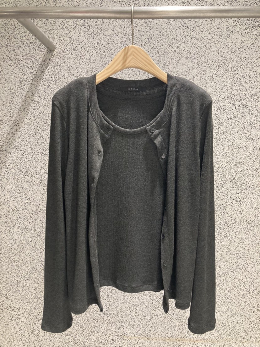 Addicted韓國直郵女裝新品熱賣時尚人氣24秋冬休閑套裝開衫ADDICTED套裝圖色4