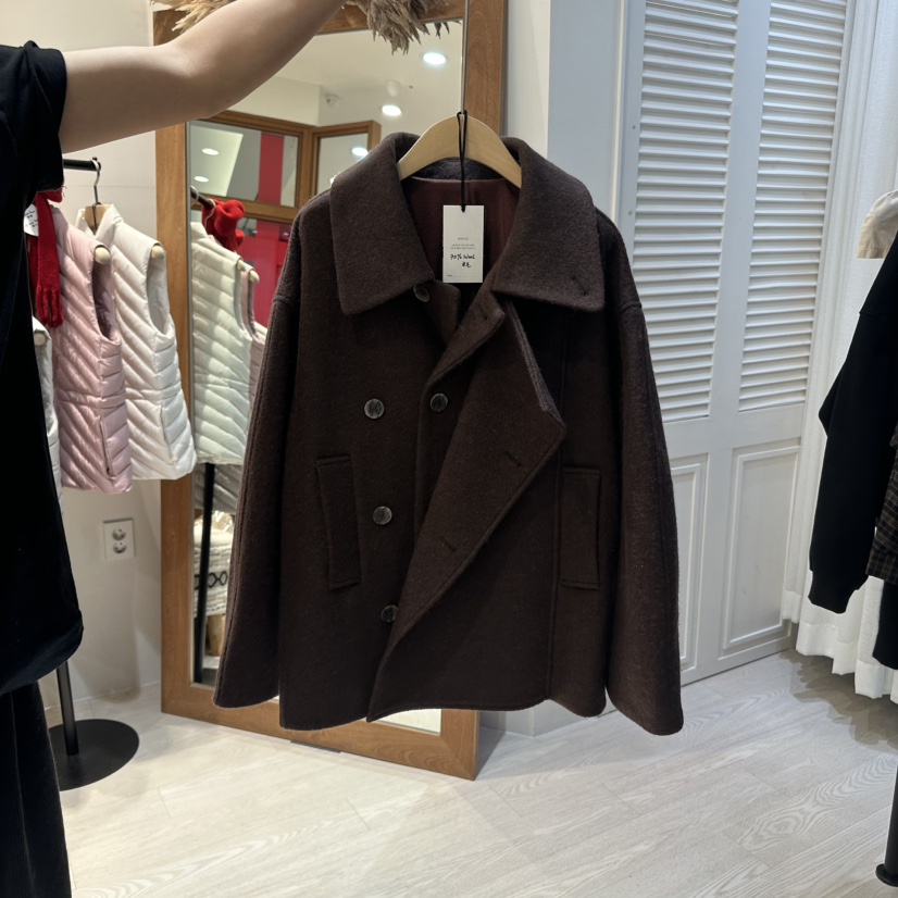 Copiner直郵韓國代購女裝新品推薦24秋冬人氣真品時尚短款大衣COPINER短款大衣圖色2