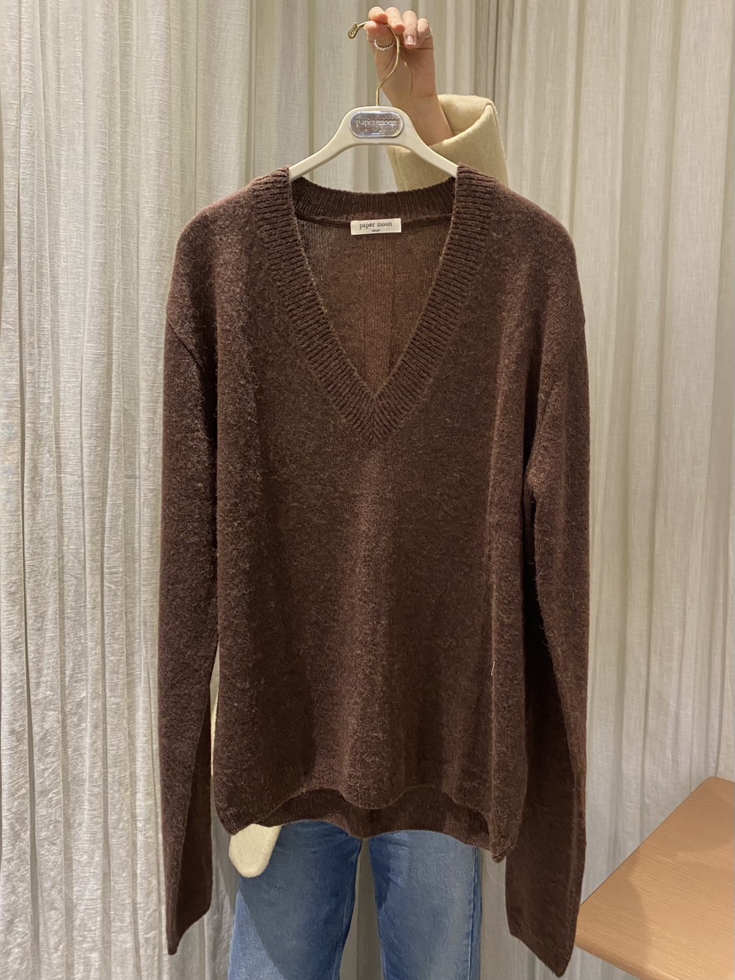 paper moon韓國直郵女裝新品熱賣時尚職業真品針織衫羊駝毛paper moon針織衫圖色1