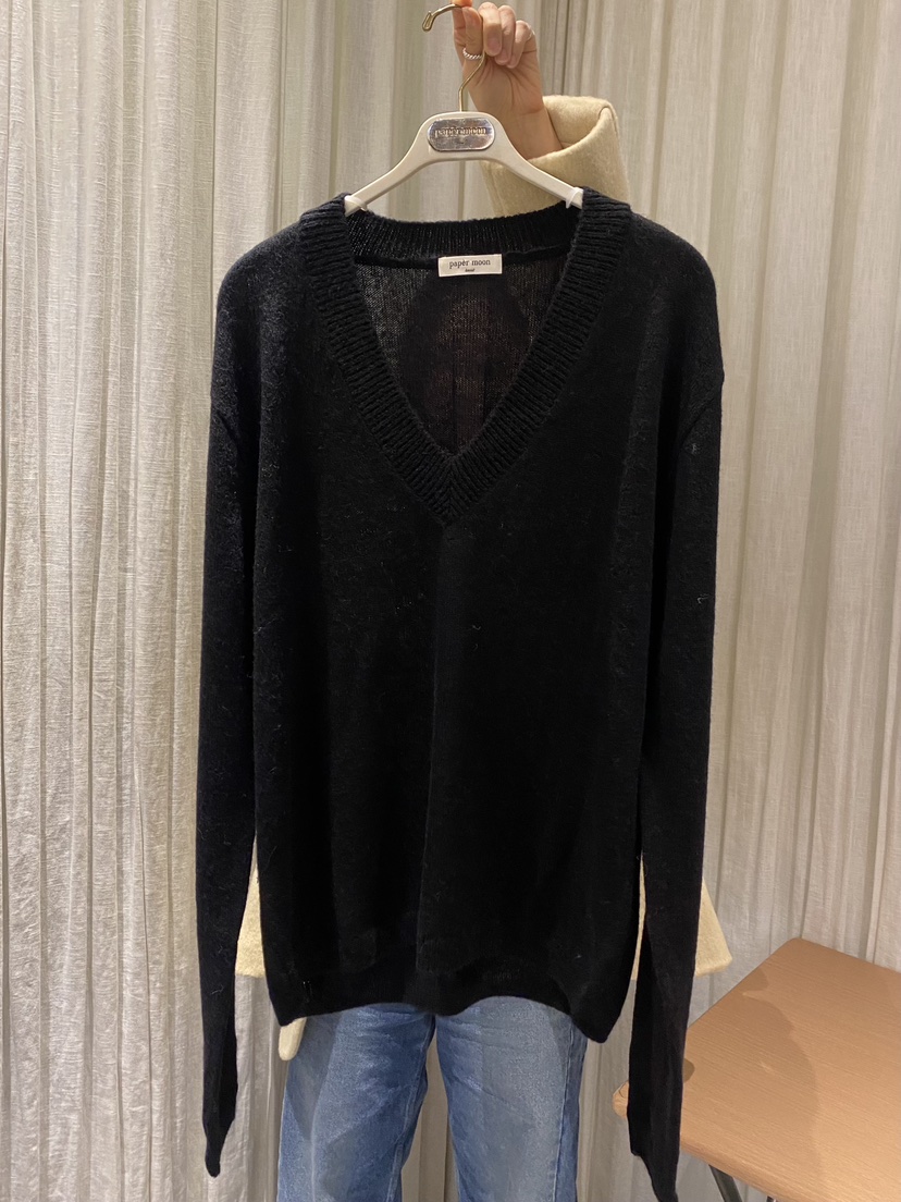 paper moon韓國直郵女裝新品熱賣時尚職業真品針織衫羊駝毛paper moon針織衫圖色3