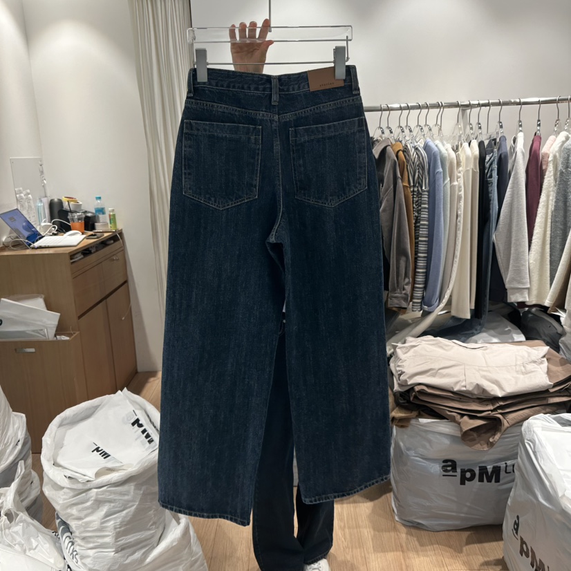 STORIES韓國直郵東大門實拍女裝新款24秋冬職業時尚真品牛仔褲STORIES牛仔褲