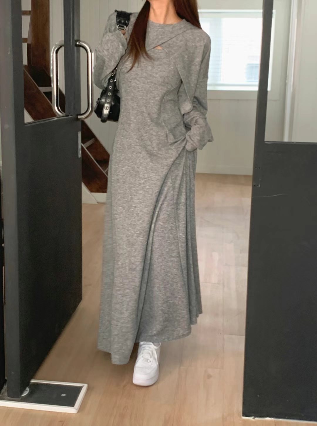 LOSTILE韓國直郵東大門實拍女裝新品推薦休閑熱賣真品套裝超長THE ZOA套裝