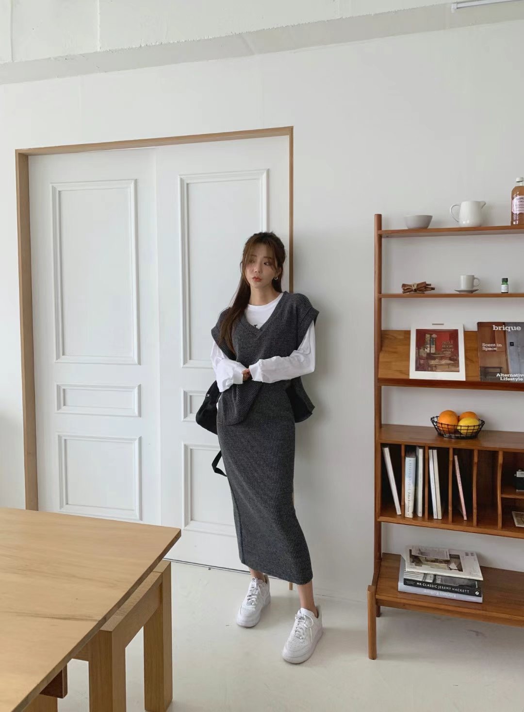 LOSTILE韓國直郵女裝新品時尚休閑真品人氣24秋冬熱賣職業套裝THE ZOA套裝圖色2