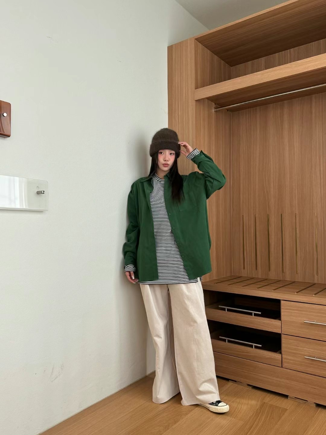 LOSTILE韓國直郵女裝新品真品時尚推薦24秋冬休閑襯衫蕾絲衫THE ZOA襯衫/蕾絲衫