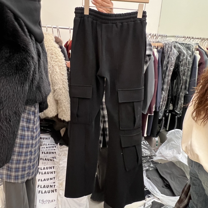 Flaunt韓國直郵東大門實拍女裝新款真品人氣休閑褲工裝褲加絨FLAUNT休閑褲