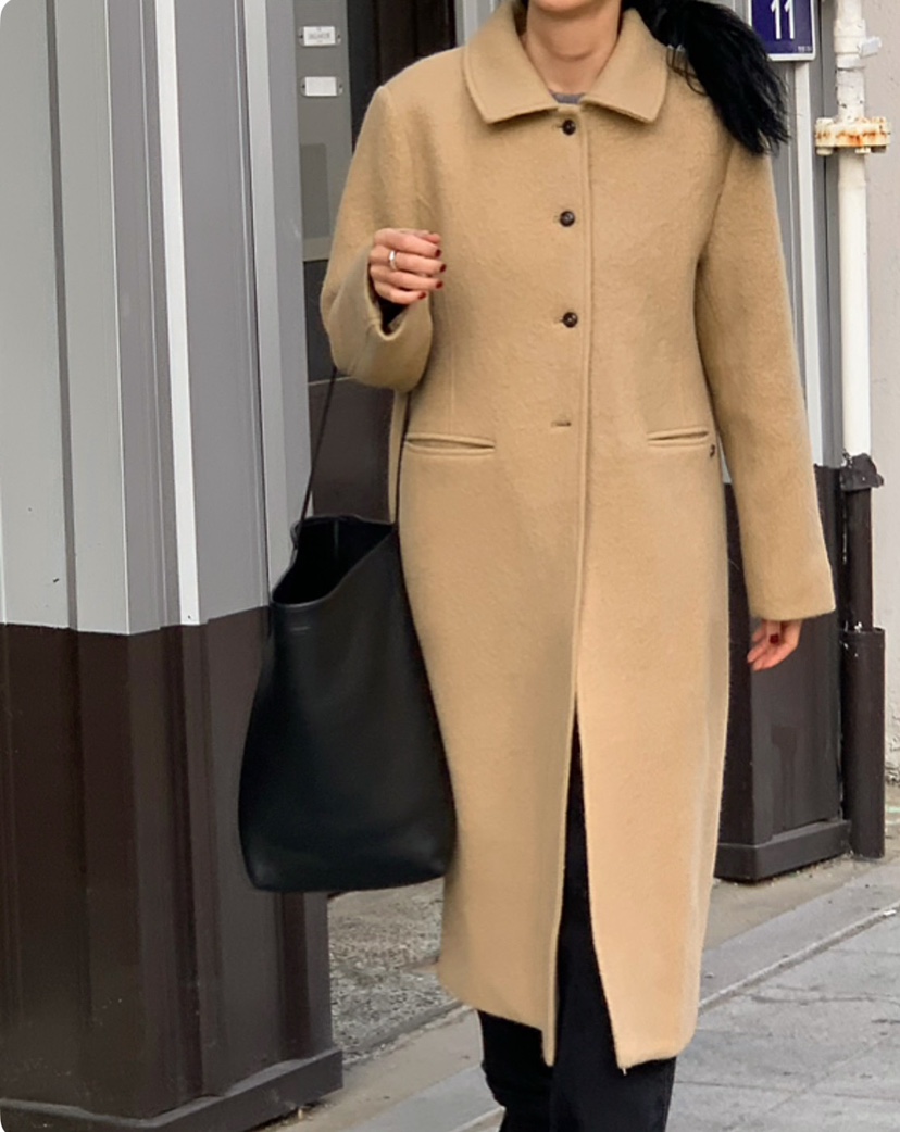 AFN/A Flan韓國直郵東大門實拍女裝新款時尚推薦中長款大衣AFN/A Flan中長款大衣