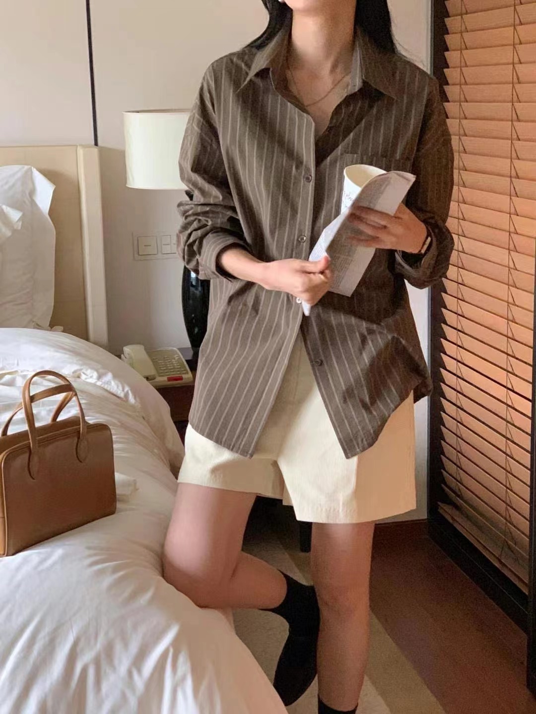 INOUF/FLUTTER韓國直郵女裝新款時尚職業真品24秋冬襯衫蕾絲衫INOUF/FLUTTER襯衫/蕾絲衫