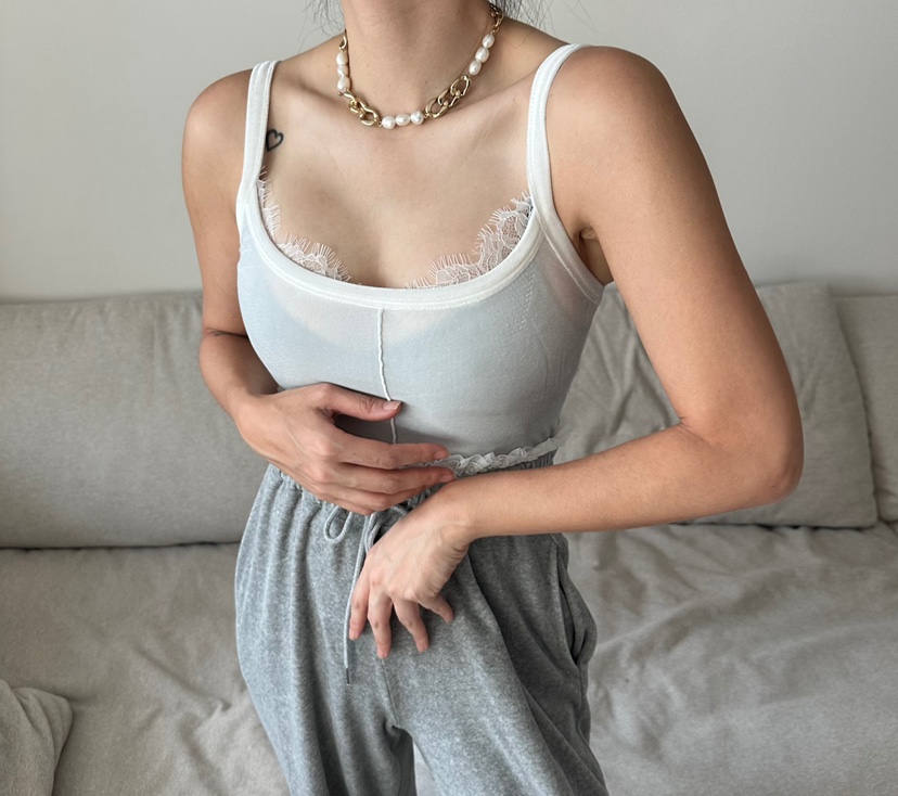 SOUIT by mabel-A直郵韓國代購女裝新品推薦吊帶背心蕾絲SOUIT by mabel-L吊帶/背心圖色2