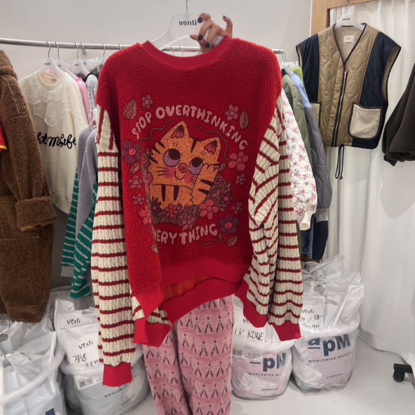 Venti韓國直郵東大門代購女裝新品熱賣人氣推薦休閑24秋冬衛衣VENTI衛衣