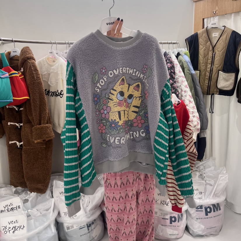 Venti韓國直郵東大門代購女裝新品熱賣人氣推薦休閑24秋冬衛衣VENTI衛衣圖色2