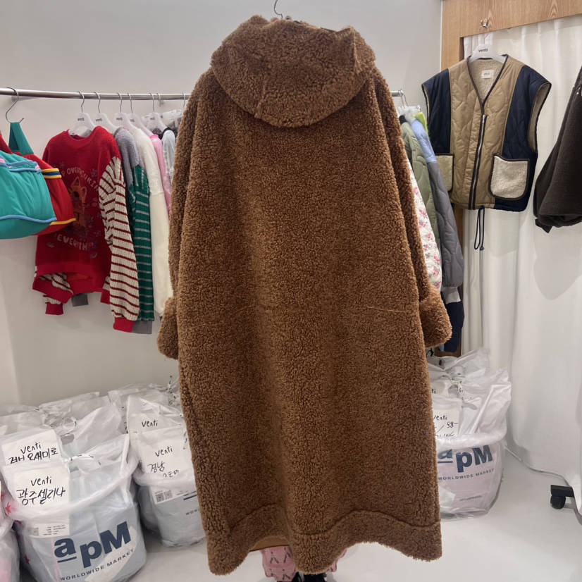 Venti韓國直郵東大門代購女裝新品時尚休閑職業人氣中長款大衣VENTI中長款大衣