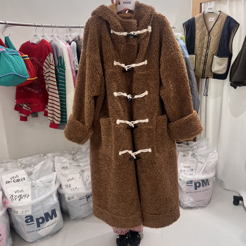 Venti韓國直郵東大門代購女裝新品時尚休閑職業人氣中長款大衣VENTI中長款大衣圖色3