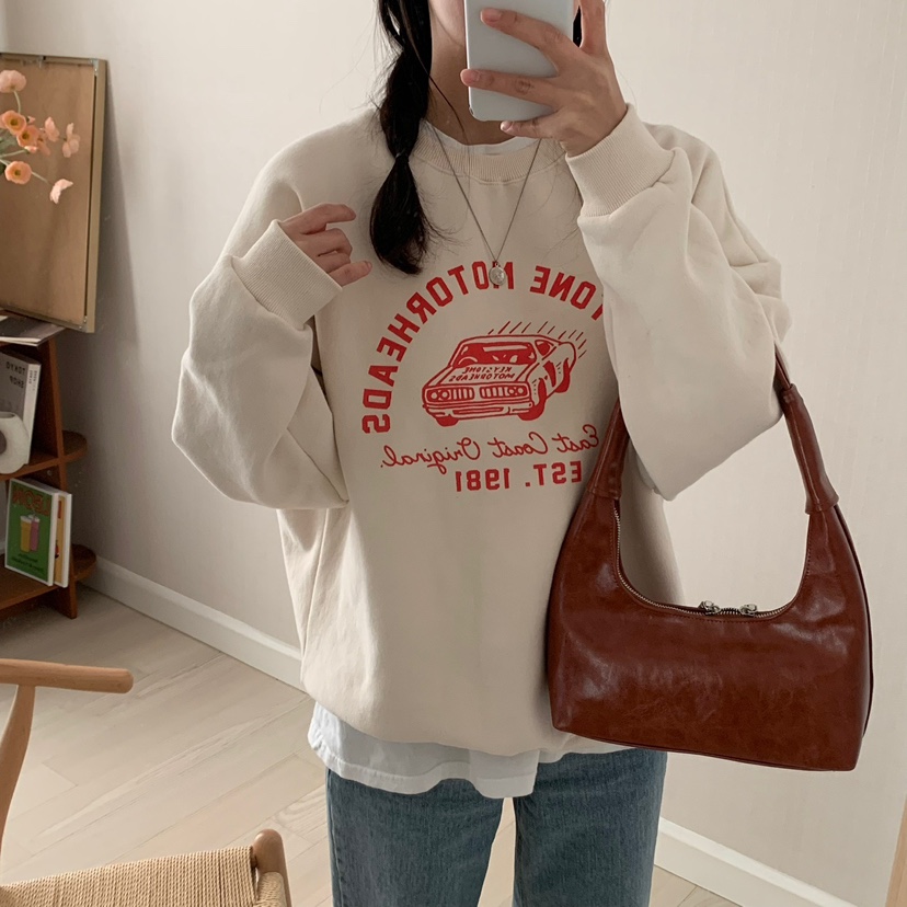 HELLO JINI韓國直郵女裝新款休閑24秋冬時尚職業真品推薦衛衣HELLO JINI衛衣