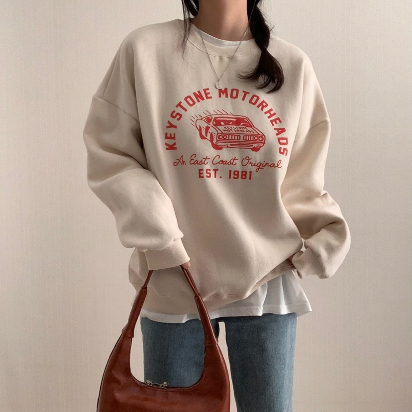 HELLO JINI韓國直郵女裝新款休閑24秋冬時尚職業真品推薦衛衣HELLO JINI衛衣