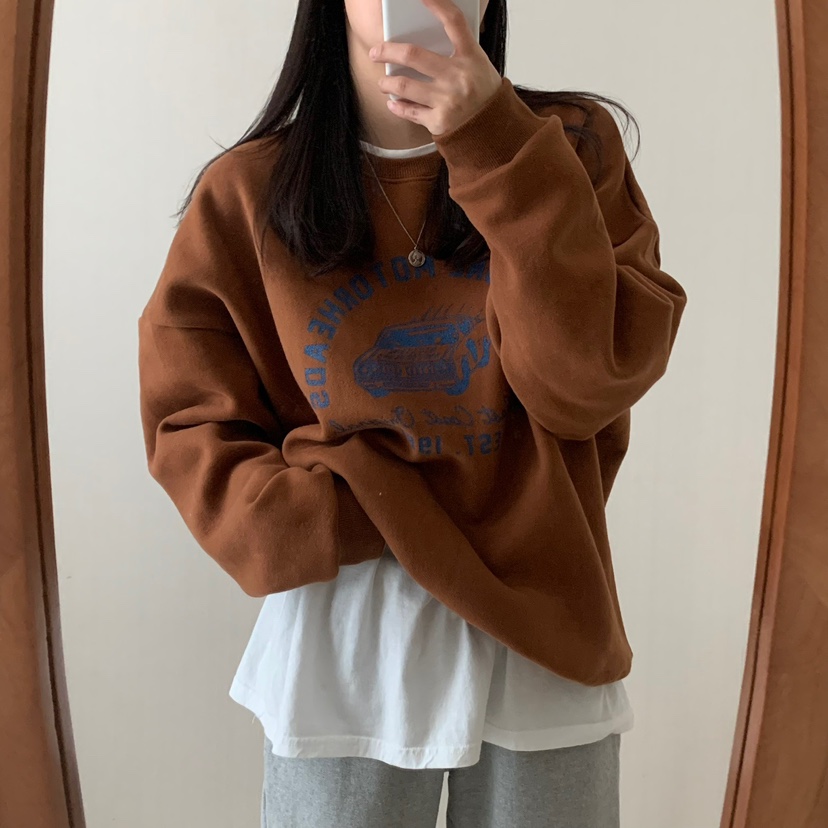 HELLO JINI韓國直郵女裝新款休閑24秋冬時尚職業真品推薦衛衣HELLO JINI衛衣