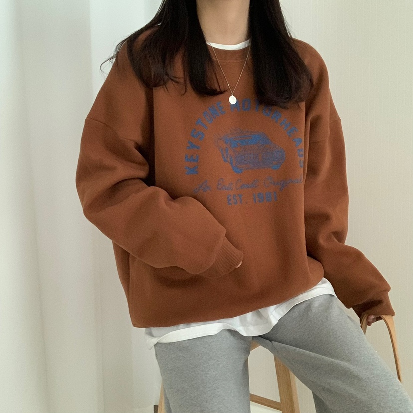 HELLO JINI韓國直郵女裝新款休閑24秋冬時尚職業真品推薦衛衣HELLO JINI衛衣