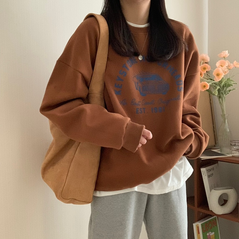 HELLO JINI韓國直郵女裝新款休閑24秋冬時尚職業真品推薦衛衣HELLO JINI衛衣