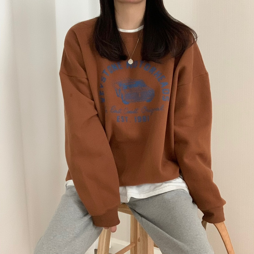 HELLO JINI韓國直郵女裝新款休閑24秋冬時尚職業真品推薦衛衣HELLO JINI衛衣