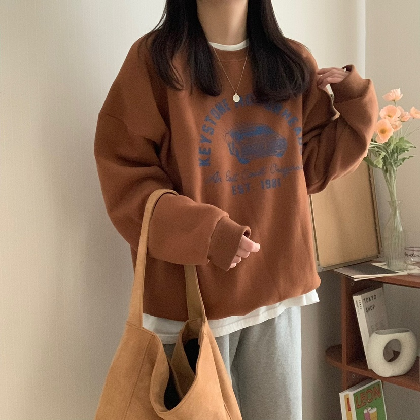 HELLO JINI韓國直郵女裝新款休閑24秋冬時尚職業真品推薦衛衣HELLO JINI衛衣