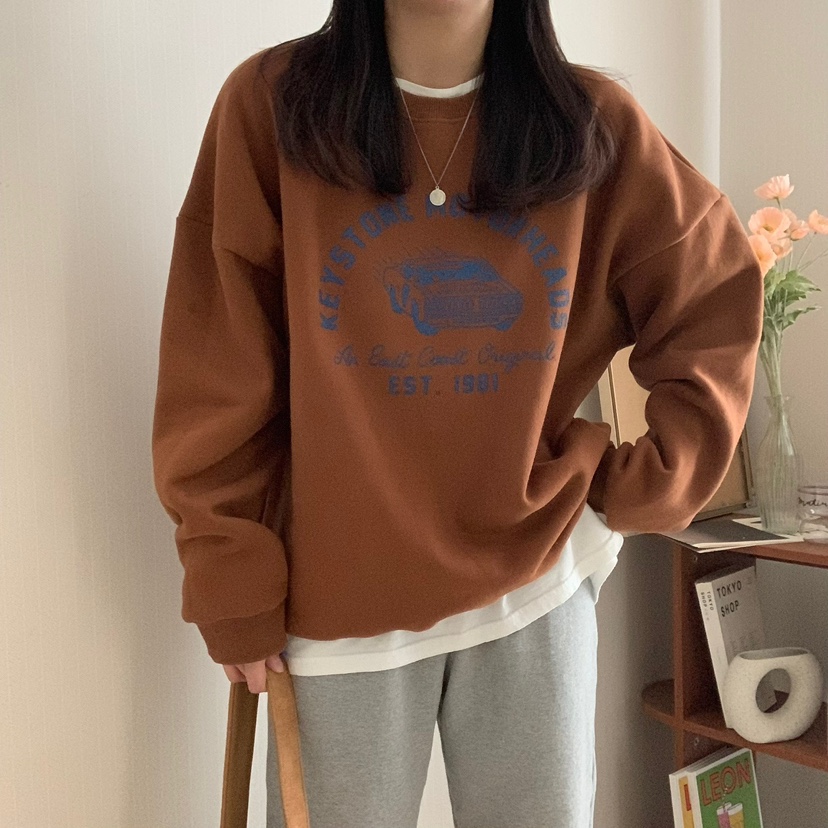 HELLO JINI韓國直郵女裝新款休閑24秋冬時尚職業真品推薦衛衣HELLO JINI衛衣