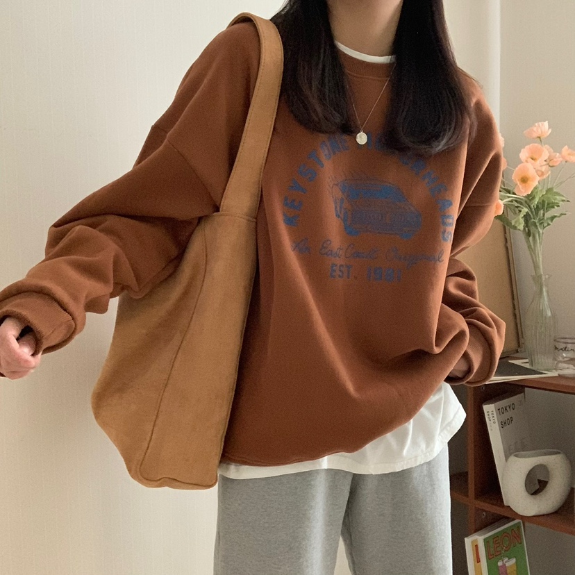 HELLO JINI韓國直郵女裝新款休閑24秋冬時尚職業真品推薦衛衣HELLO JINI衛衣