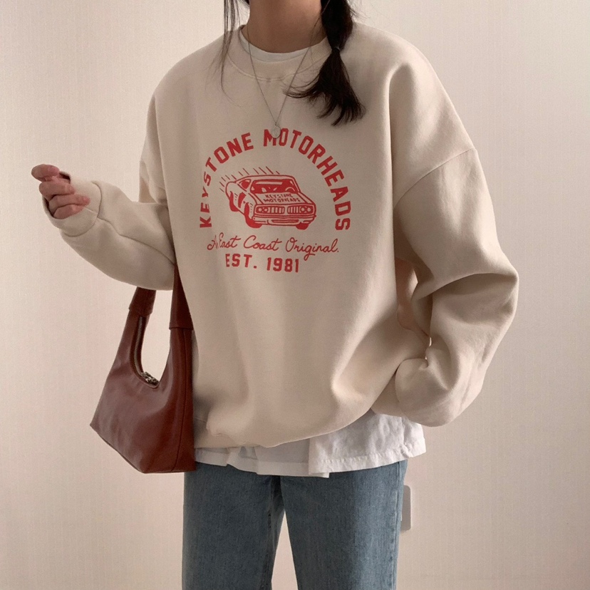 HELLO JINI韓國直郵女裝新款休閑24秋冬時尚職業真品推薦衛衣HELLO JINI衛衣圖色1