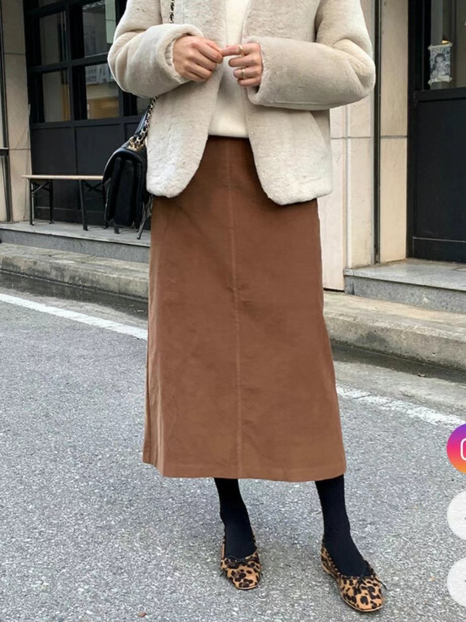HERME韓國直郵東大門實拍女裝新品時尚人氣休閑推薦職業長裙HERME長裙