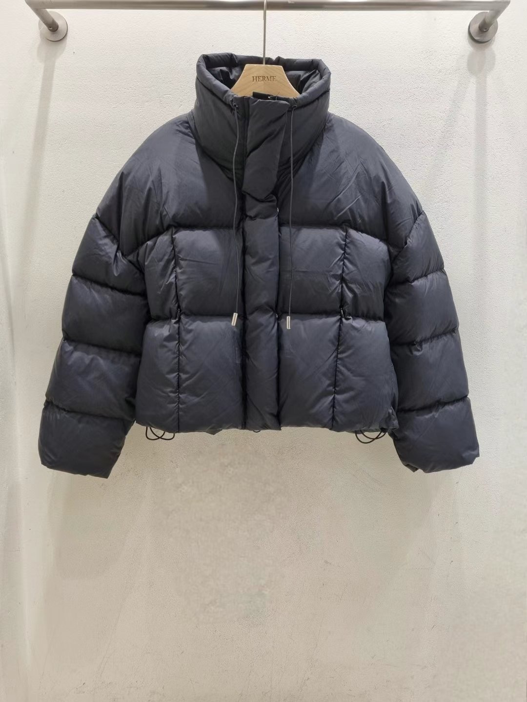 HERME韓國直郵東大門實拍女裝新品職業休閑真品人氣短款棉服HERME短款棉服