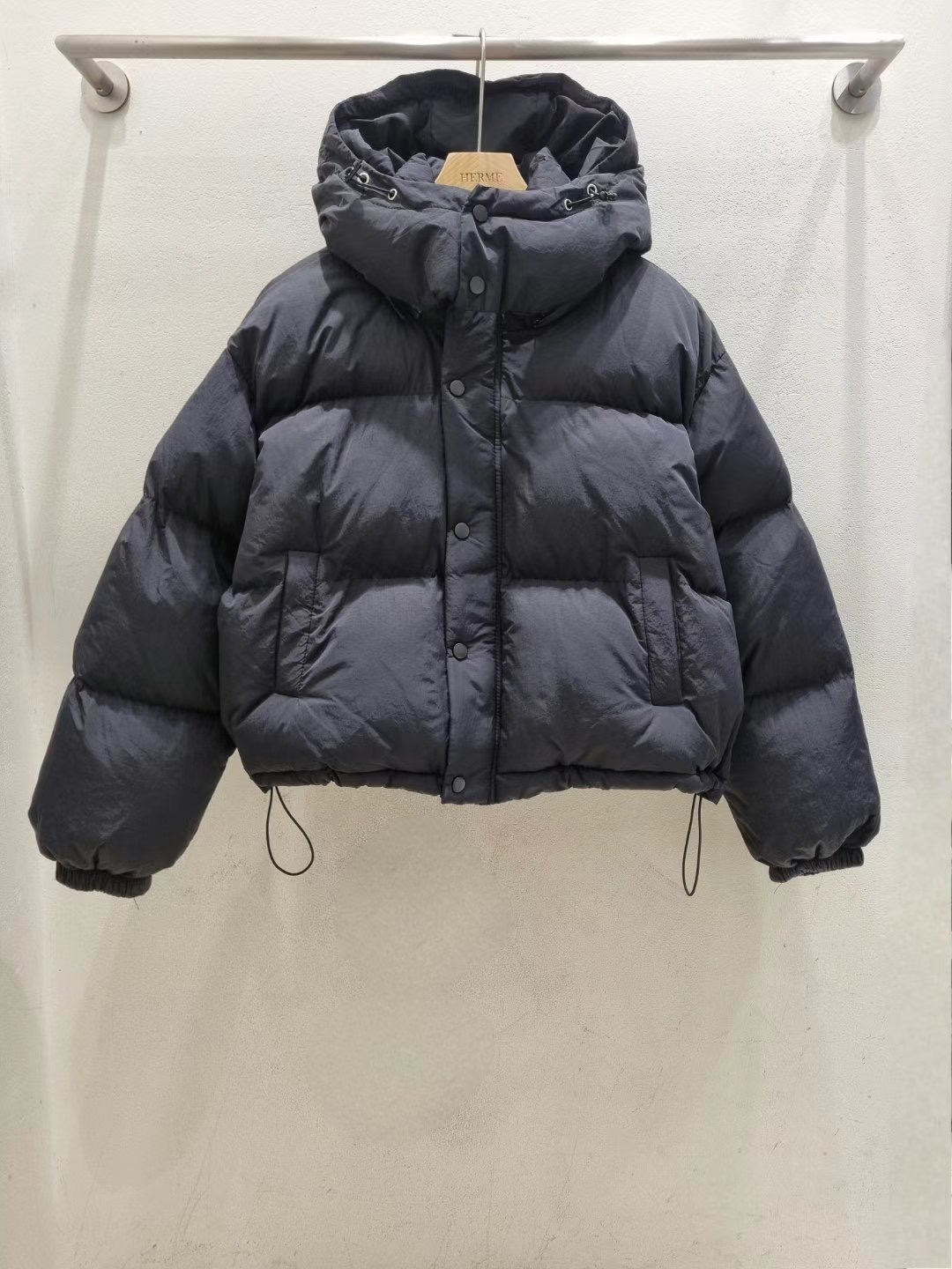 HERME韓國直郵東大門代購女裝新款真品人氣時尚短款棉服兜帽HERME短款棉服圖色3