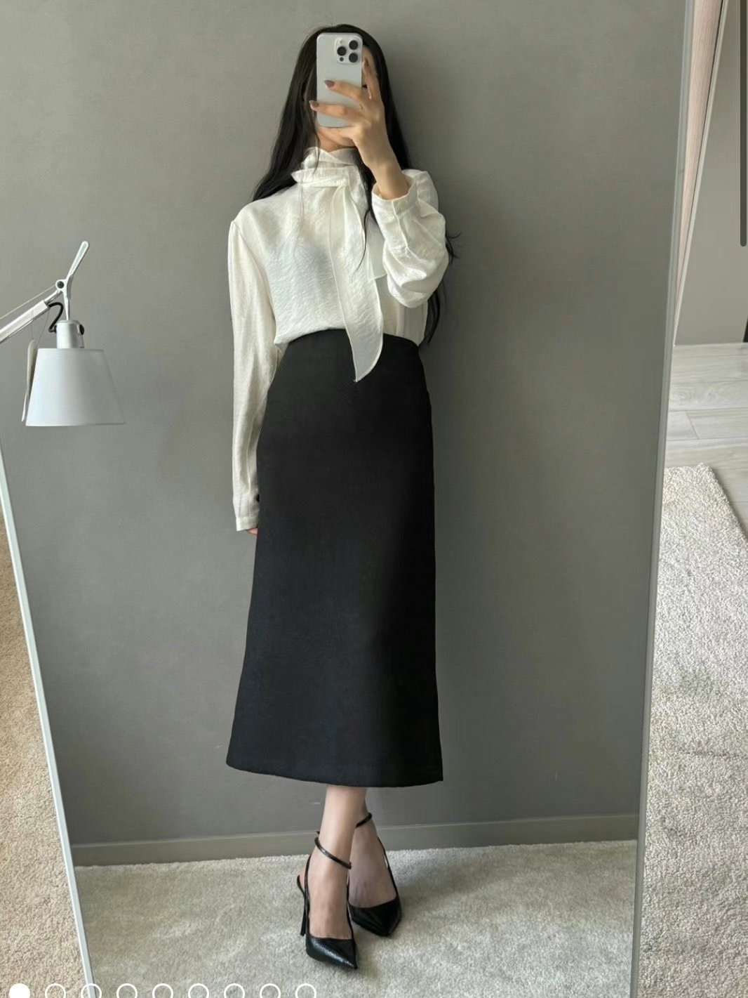 HERME直郵韓國代購女裝新款熱賣人氣職業真品推薦休閑長裙花呢HERME長裙