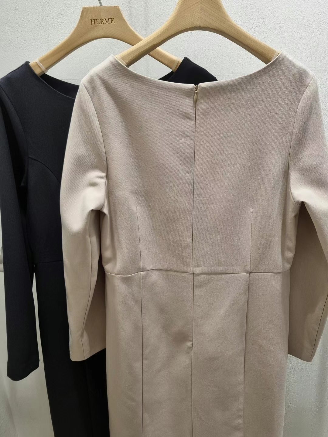 HERME直郵韓國代購女裝新品休閑24秋冬時尚推薦職業真品連衣裙HERME連衣裙