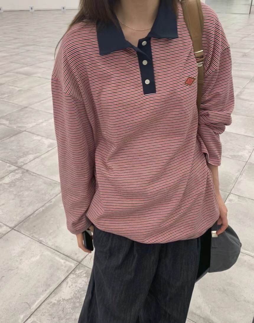 APPEAR韓國直郵女裝新品職業熱賣24秋冬時尚真品休閑長袖T恤APPEAR長袖T恤
