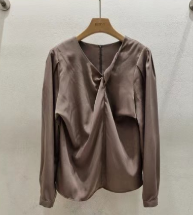 HERME直郵韓國代購女裝新品人氣熱賣24秋冬時尚推薦襯衫蕾絲衫HERME襯衫/蕾絲衫圖色2