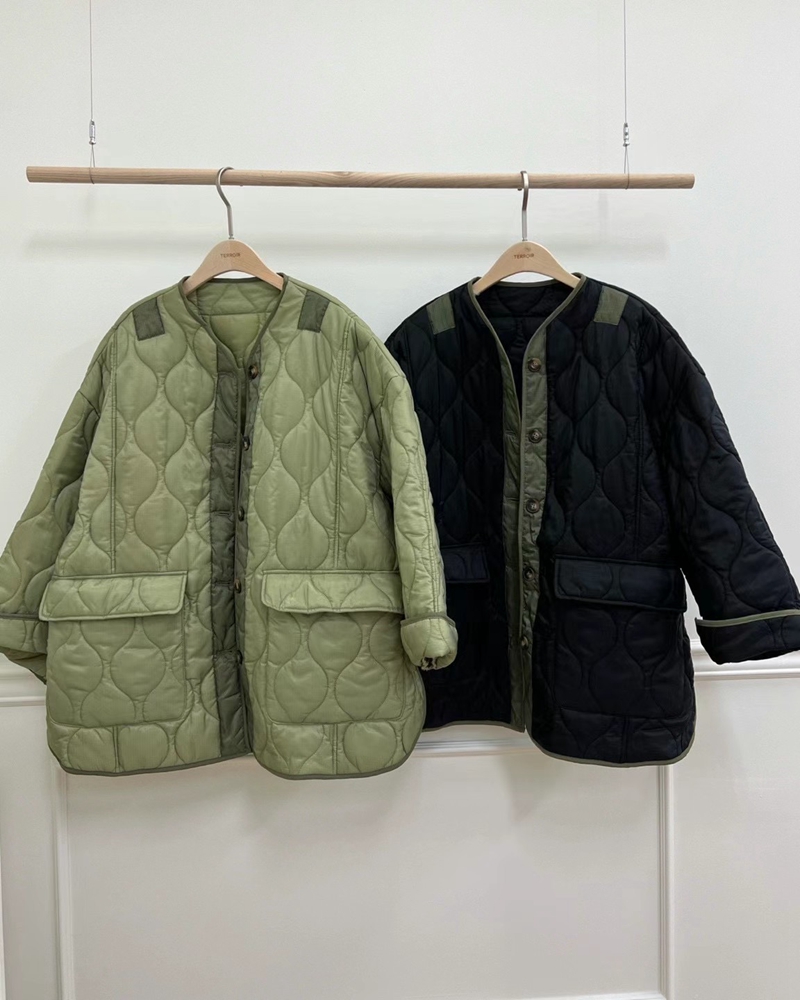 TERROIR韓國直郵女裝新品休閑職業熱賣推薦人氣時尚短款棉服TERROIR短款棉服圖色2左二色