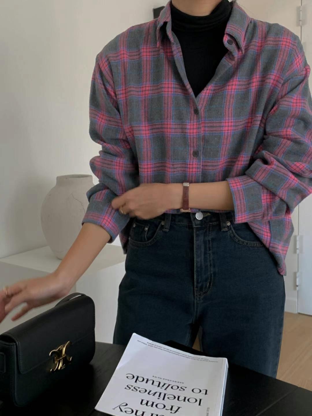 ITTEM韓國直郵東大門實拍女裝新款人氣休閑襯衫蕾絲衫羊毛拉絨ITTEM襯衫/蕾絲衫