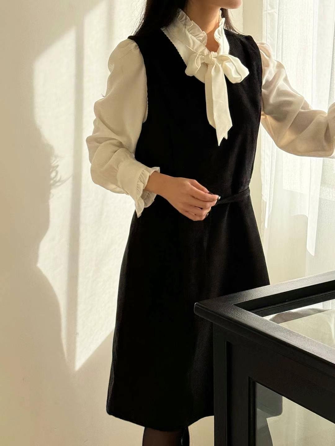 ANNSTORY直郵韓國代購女裝新款24秋冬真品職業時尚人氣連衣裙ANNSTORY連衣裙