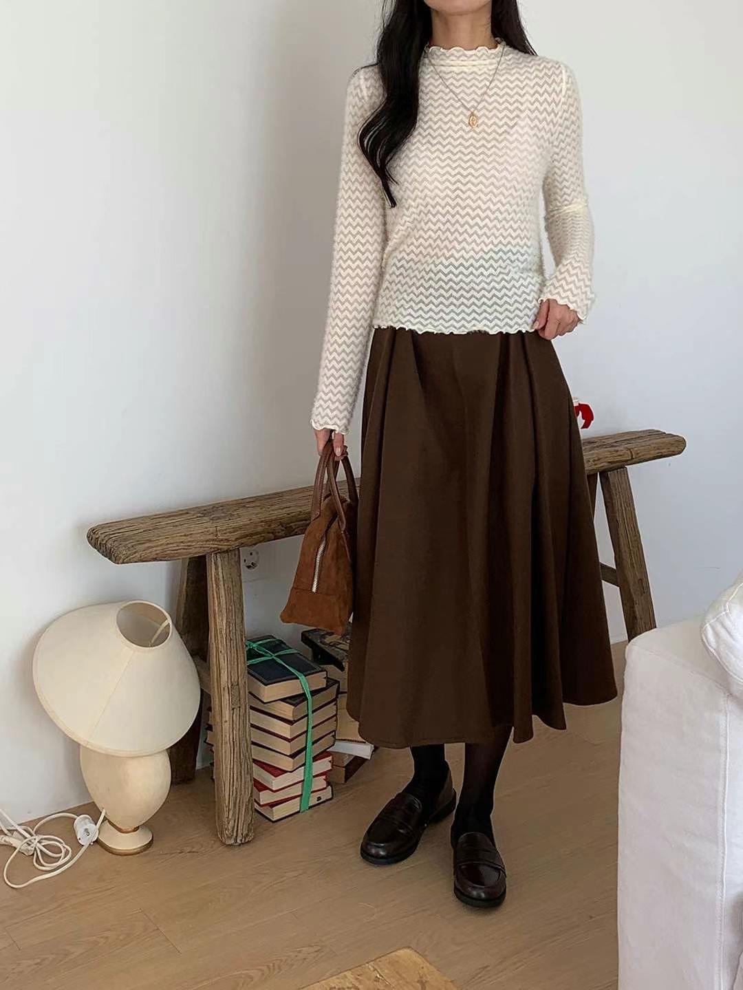 ANNSTORY韓國直郵女裝新品休閑24秋冬時尚職業真品熱賣長袖T恤ANNSTORY長袖T恤