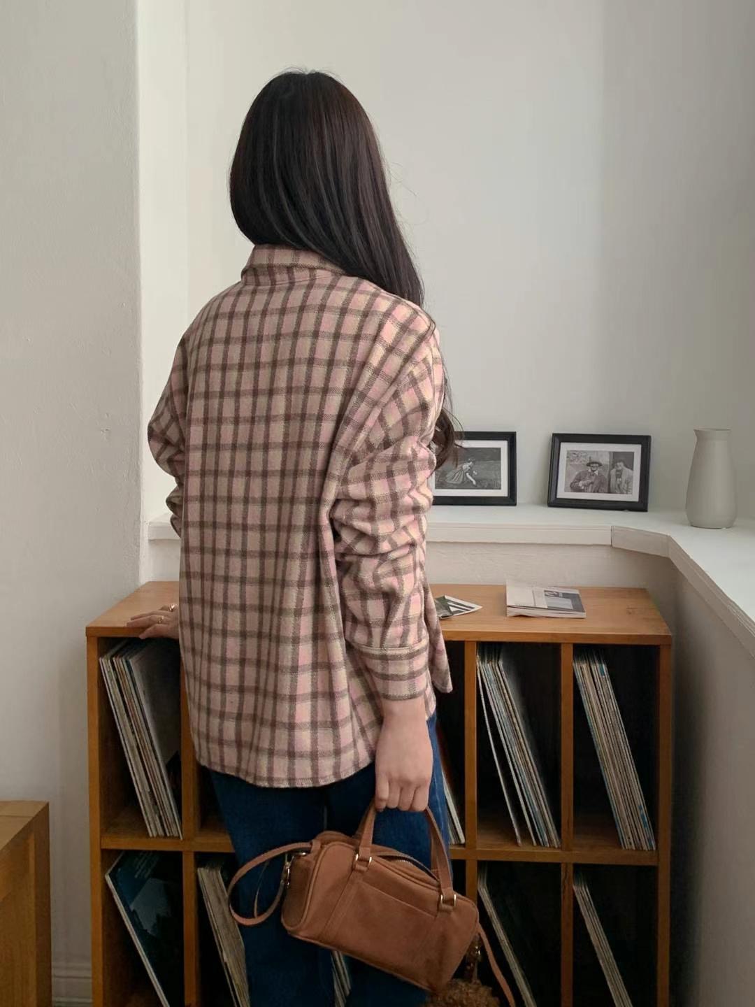 ITTEM韓國直郵東大門實拍女裝新款24秋冬推薦襯衫蕾絲衫拉絲ITTEM襯衫/蕾絲衫
