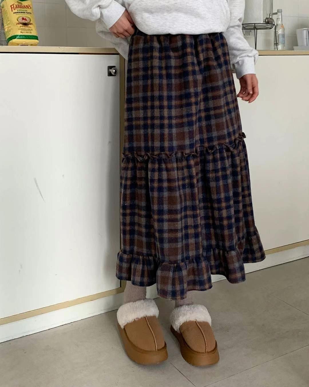 ANNSTORY韓國直郵東大門實拍女裝新款時尚職業推薦24秋冬長裙ANNSTORY長裙