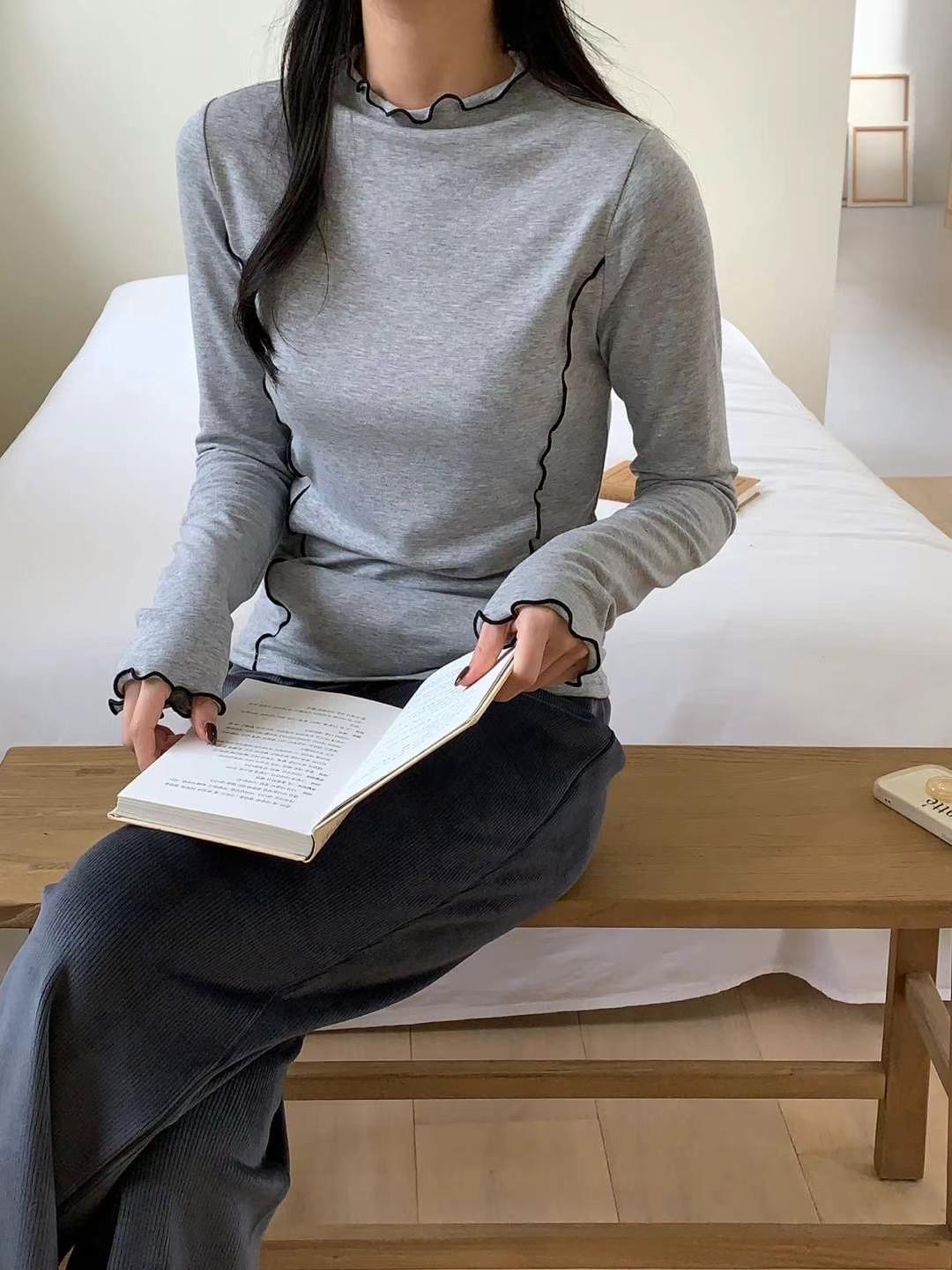 ANNSTORY韓國直郵女裝新款推薦24秋冬熱賣真品時尚人氣長袖T恤ANNSTORY長袖T恤