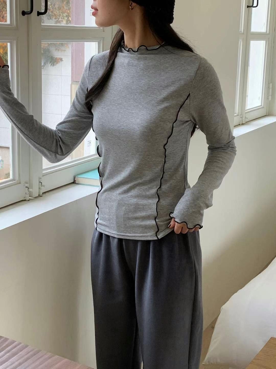 ANNSTORY韓國直郵女裝新款推薦24秋冬熱賣真品時尚人氣長袖T恤ANNSTORY長袖T恤