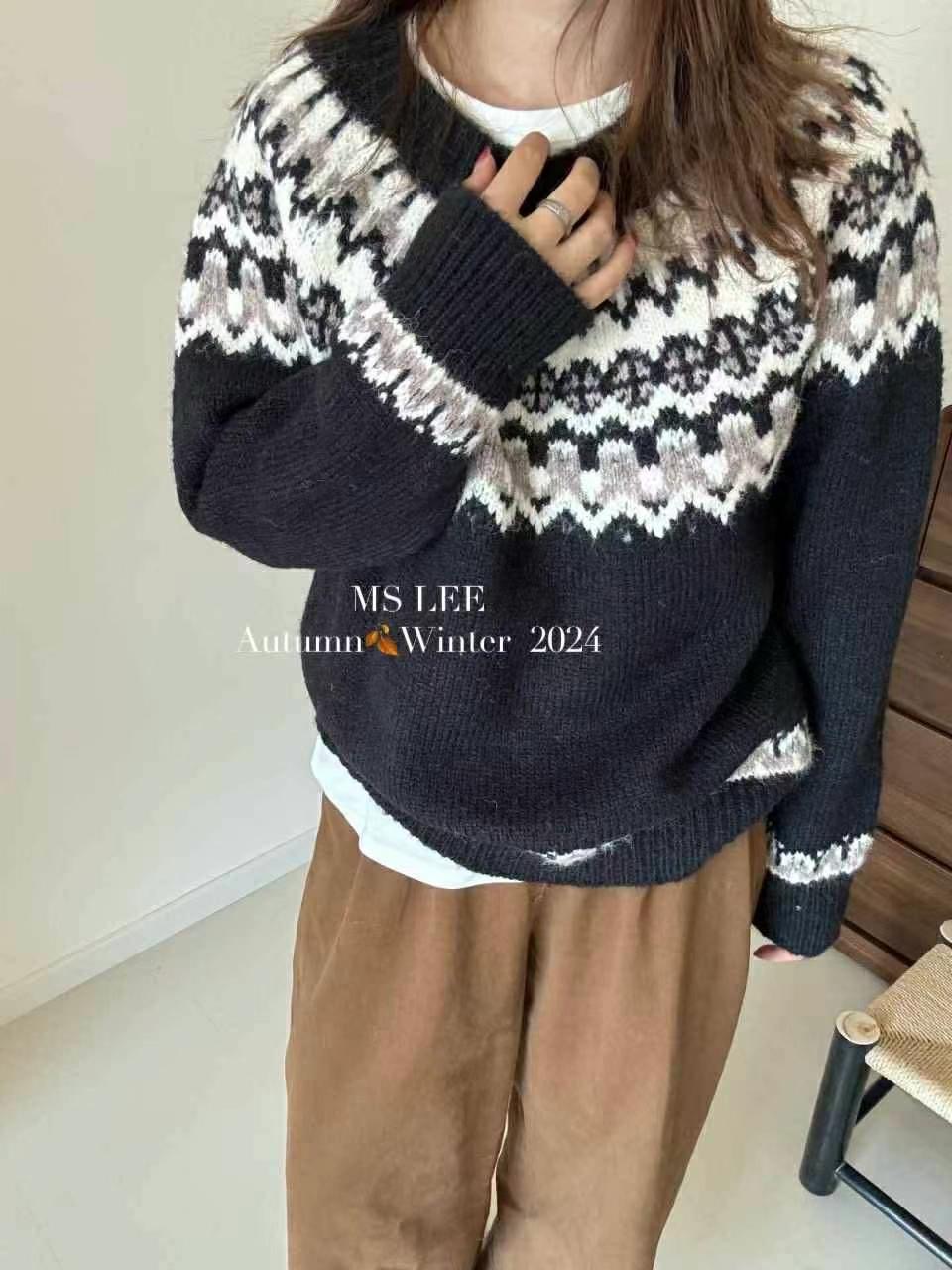 THE NEW韓國直郵東大門實拍女裝新品時尚熱賣24秋冬針織衫THE NEW針織衫