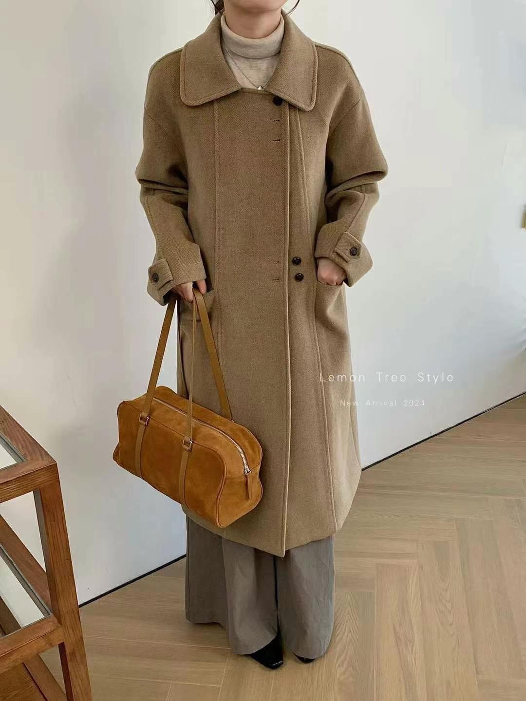 THE NEW韓國直郵東大門實拍女裝新款真品推薦職業中長款大衣THE NEW中長款大衣