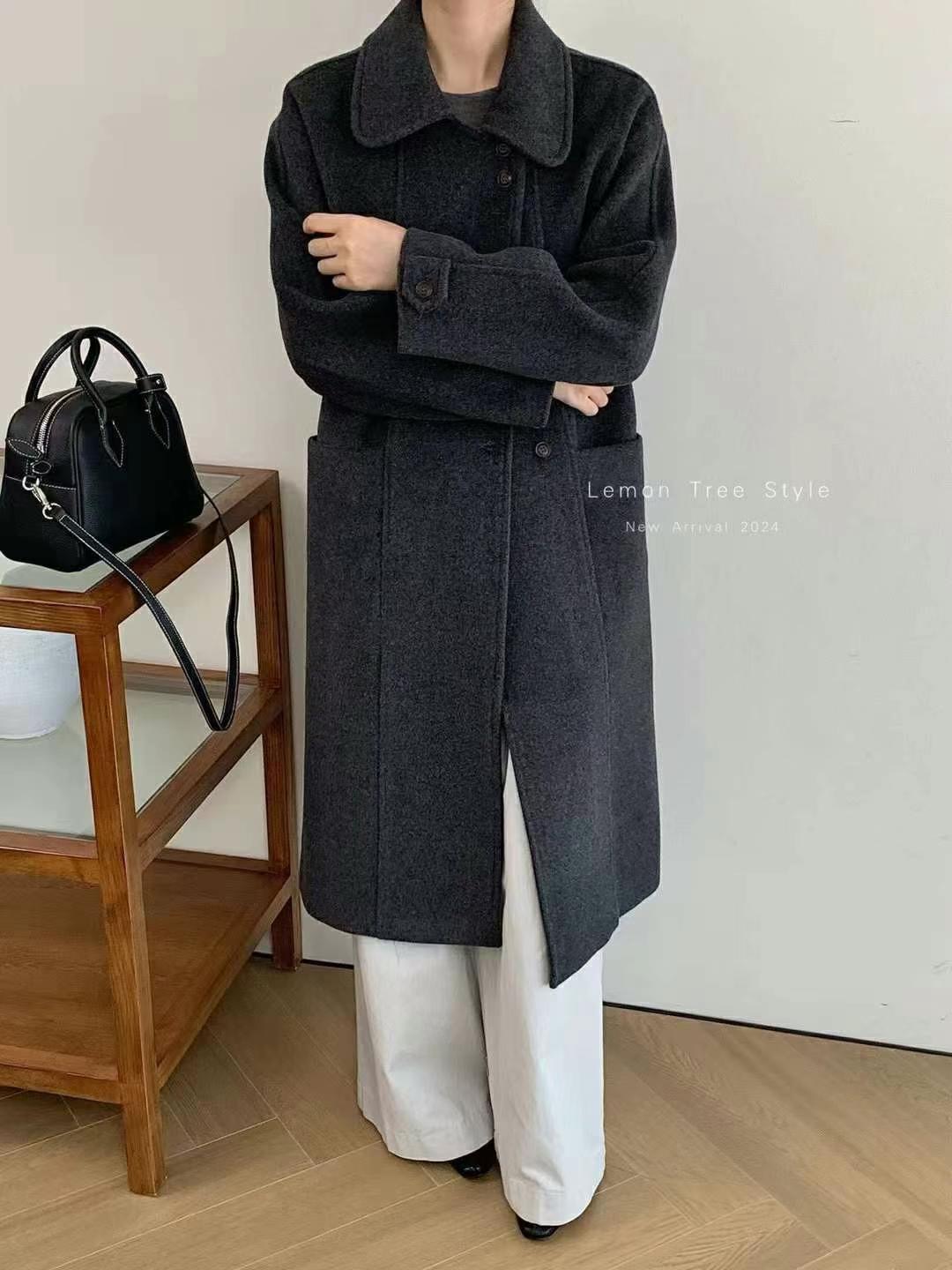 THE NEW韓國直郵東大門實拍女裝新款真品推薦職業中長款大衣THE NEW中長款大衣