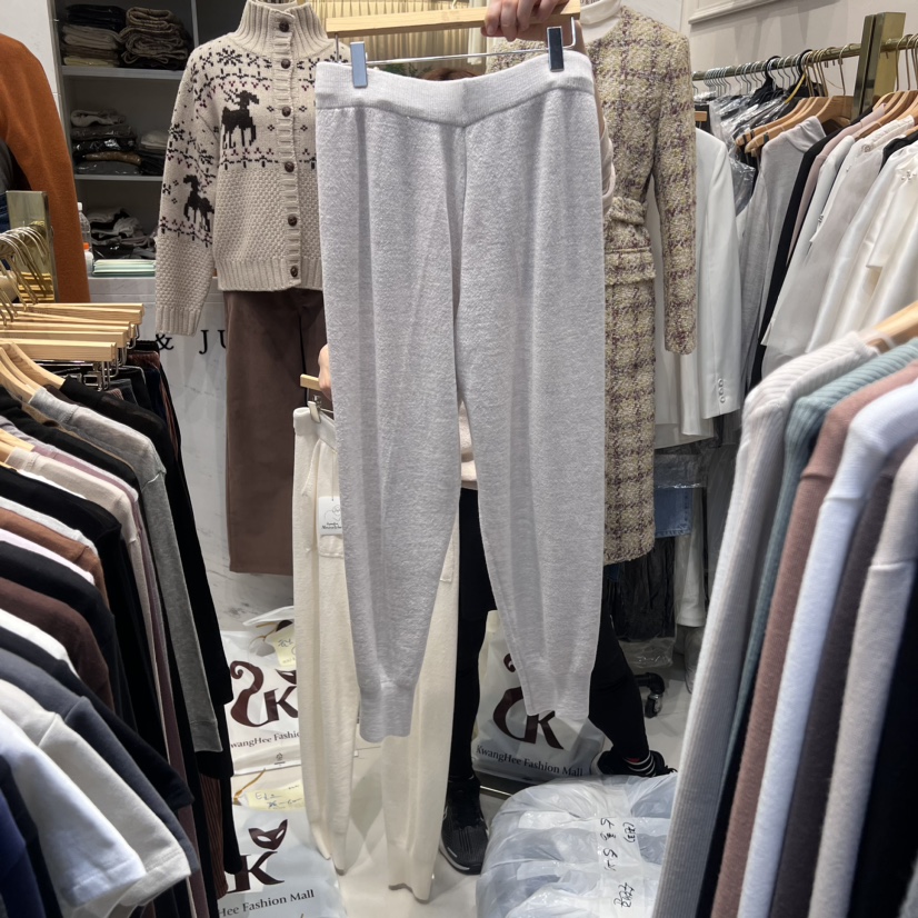 SOO JUNE韓國直郵女裝新品24秋冬職業休閑時尚真品休閑褲羊毛SOO JUNE休閑褲