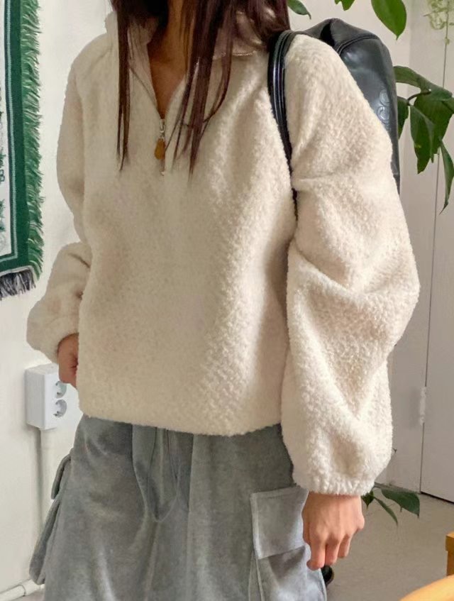 THEBARN韓國直郵東大門代購女裝新品時尚真品24秋冬針織衫抓絨THEBARN針織衫